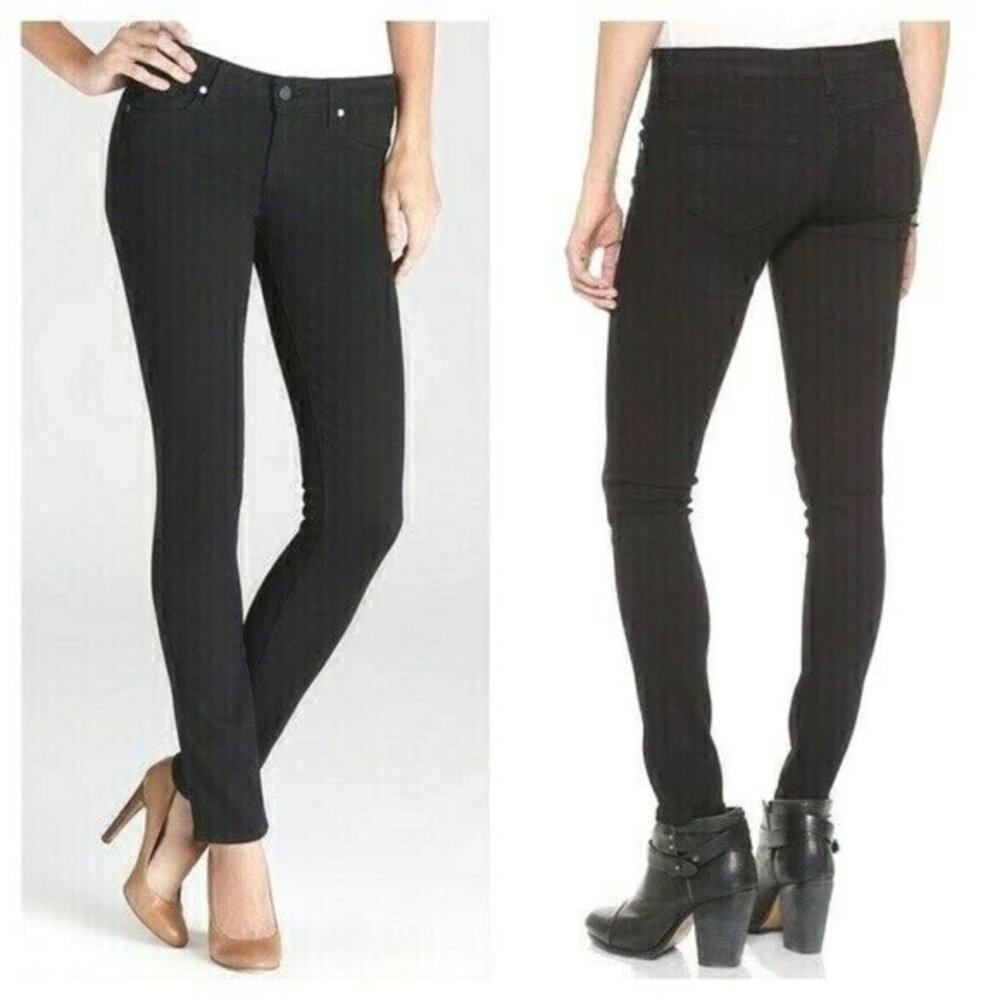 Paige Verdugo Ultra Skinny Black Jeans Cotton‎